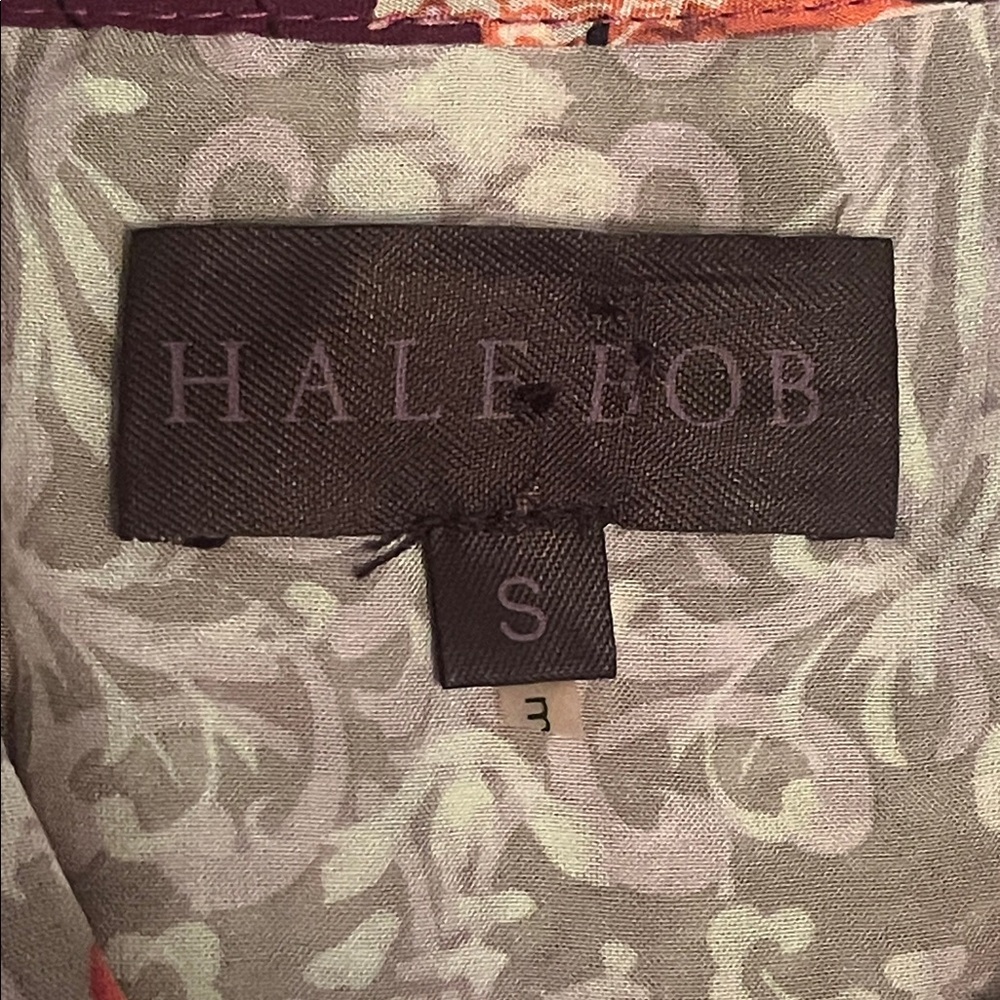 Hale Bob colorful top w/ flowers, Sz S silk, long sleeves, v- neck, bohemian - Picture 8 of 12
